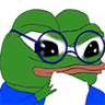 emoji of smart pepe frog